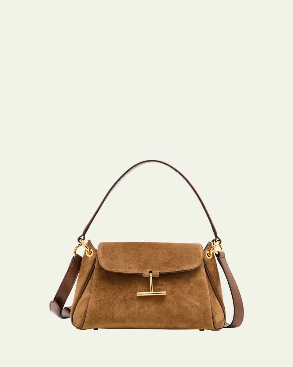 Tara Small Shoulder Bag in Suede